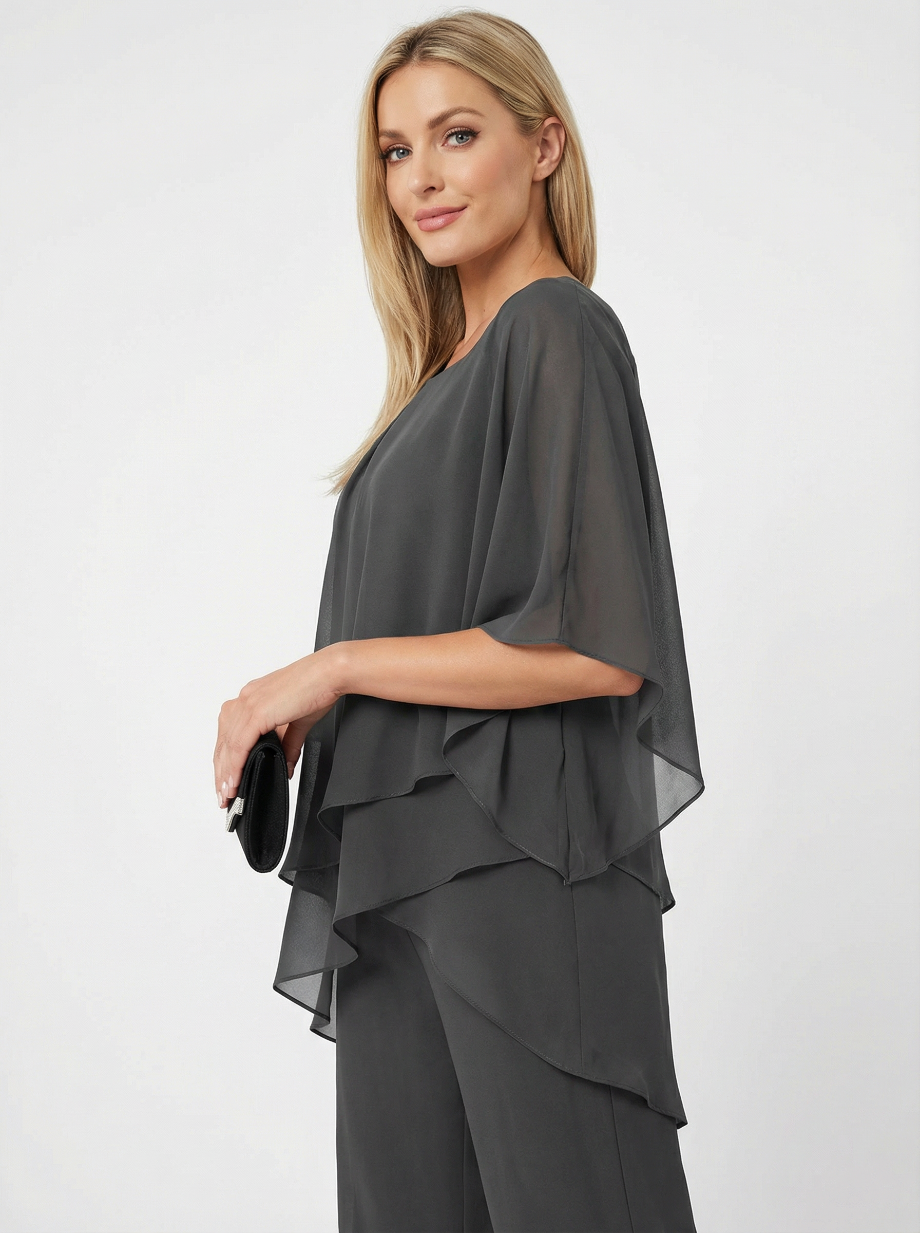 Eleganter Baumwoll-Mix Zweiteiler mit schulterfreiem Schnitt