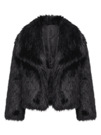 Eleganter Warmer Kunstfell-Mantel