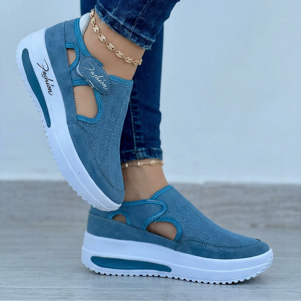 Moderner Plattform-Sneaker mit Klettverschluss
