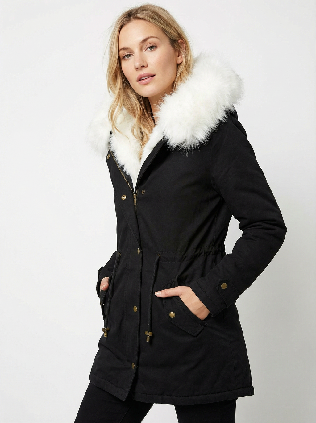 Kuscheliger Baumwoll-Parka mit Kapuze