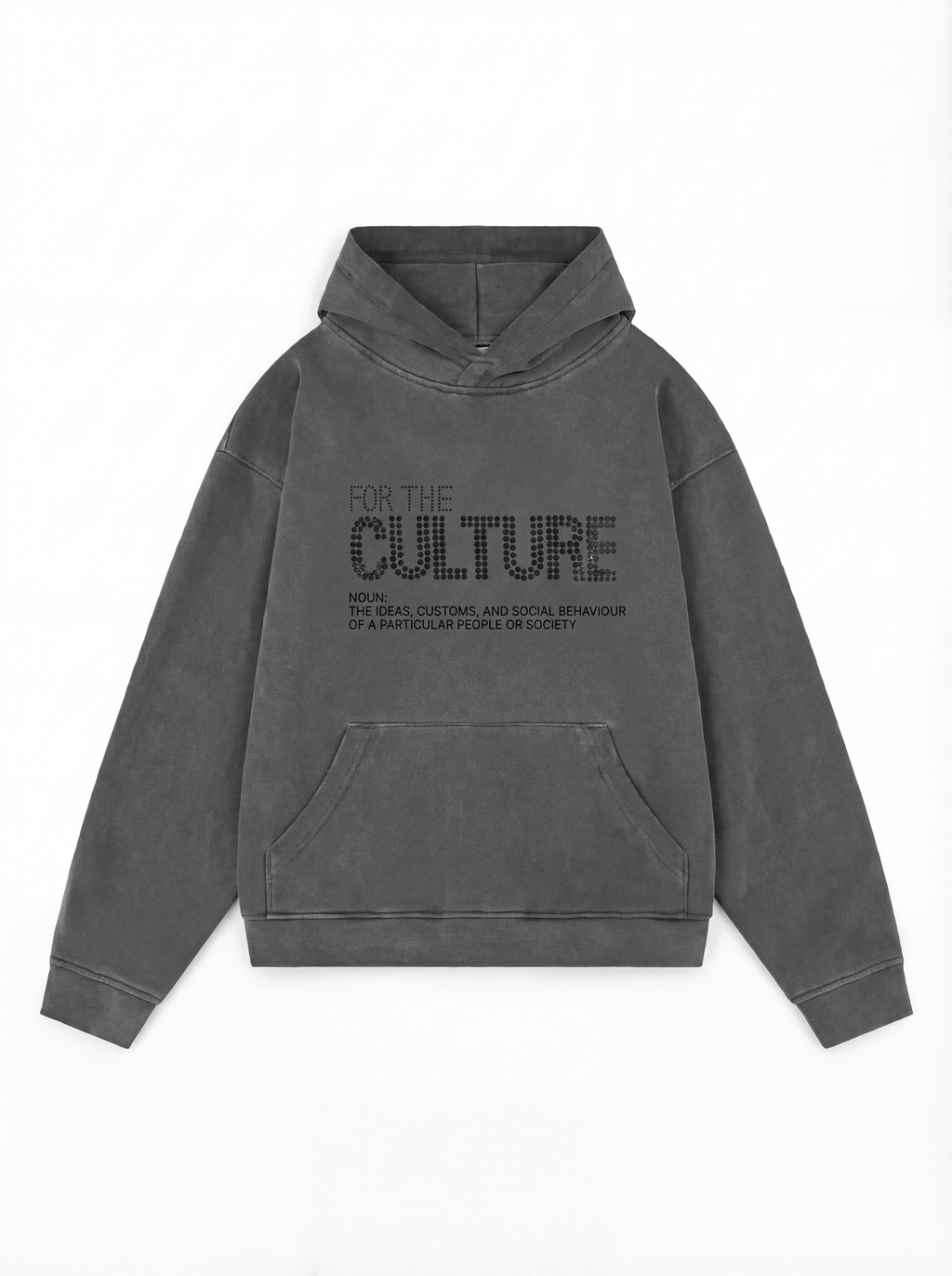 Lockerer Hoodie mit glitzerndem Letter-Print