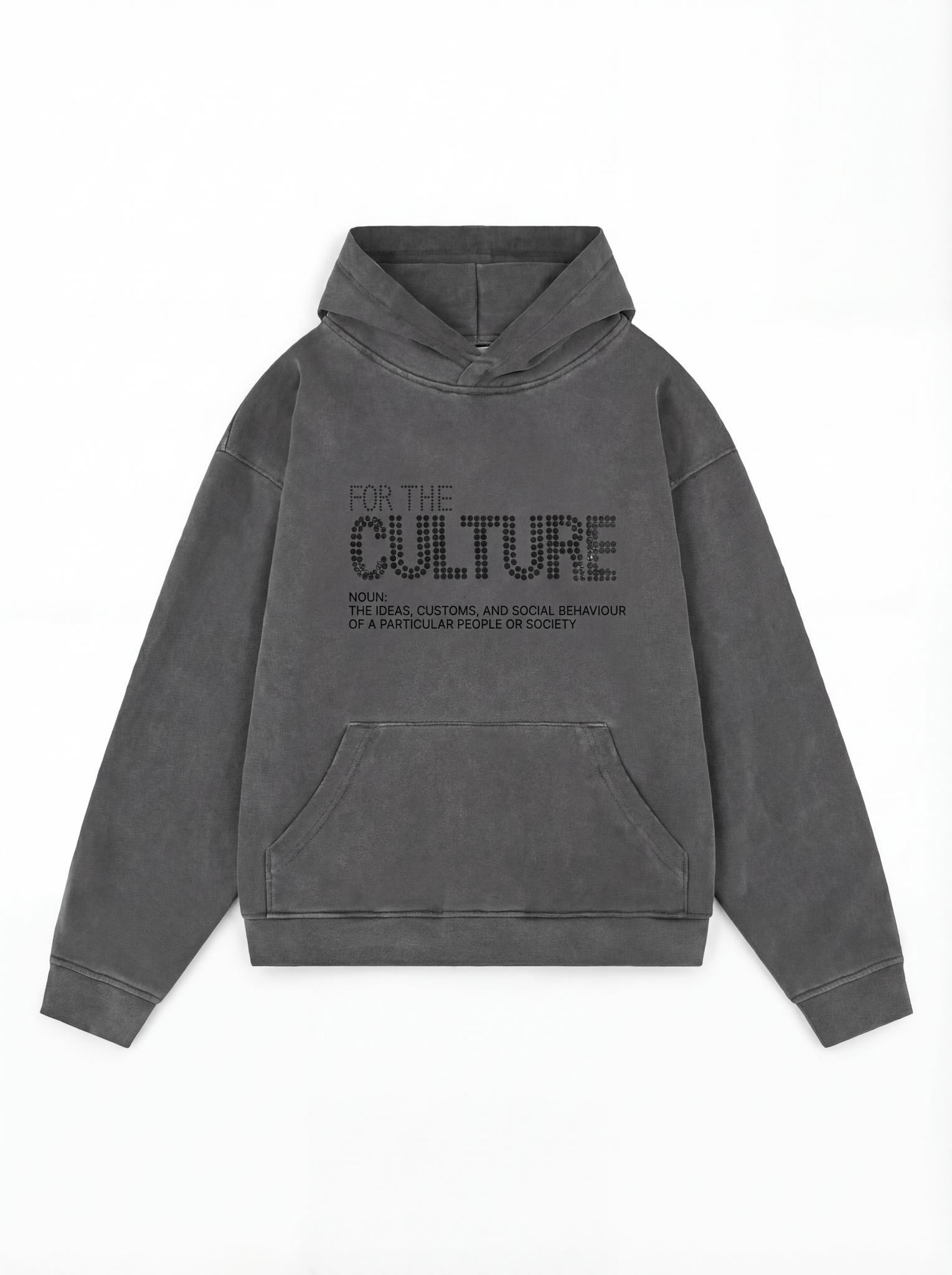 Lockerer Hoodie mit glitzerndem Letter-Print