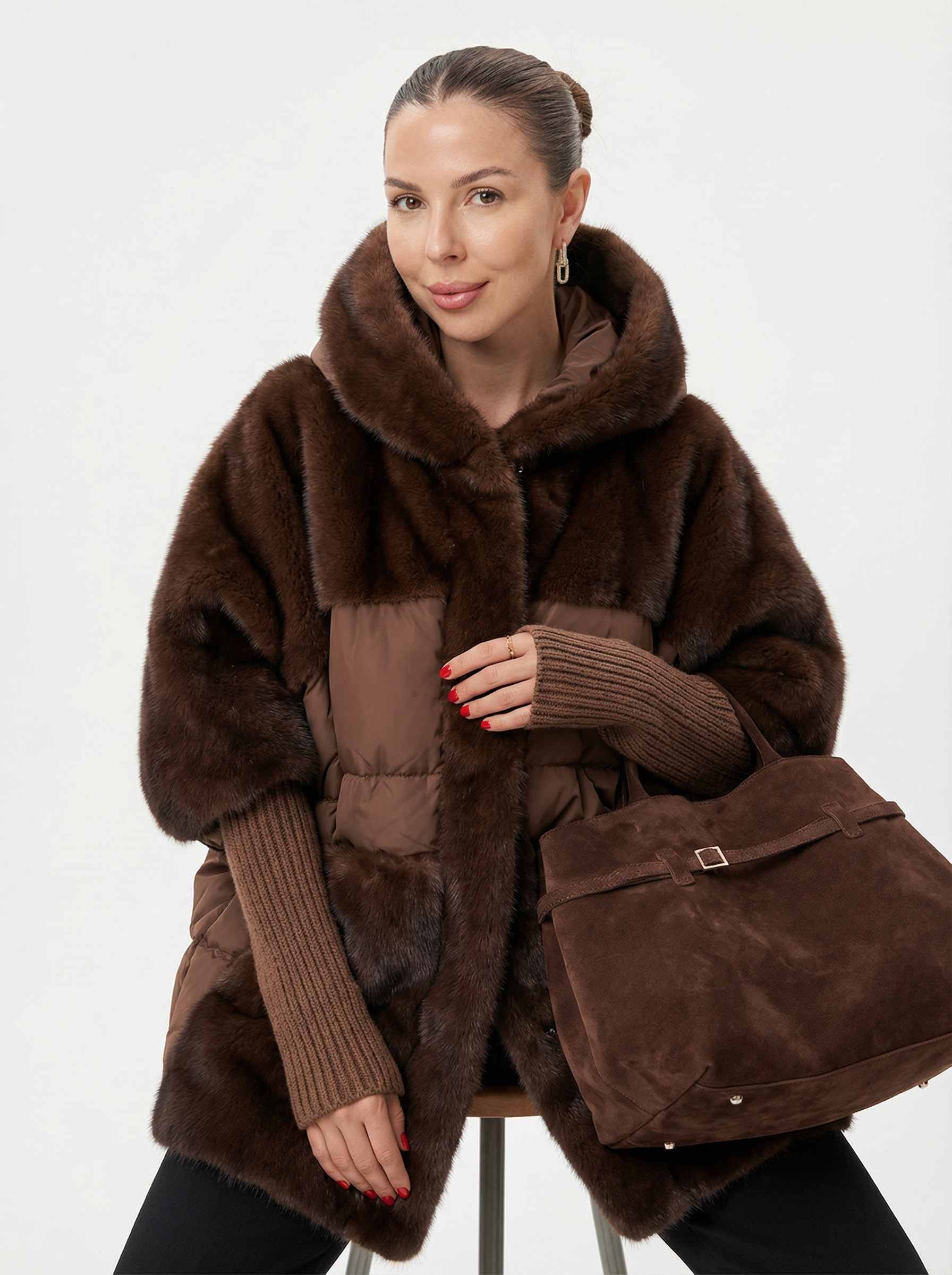 Warmer Oversized Parka mit Kunstpelz