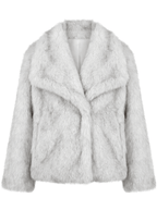 Eleganter Warmer Kunstfell-Mantel