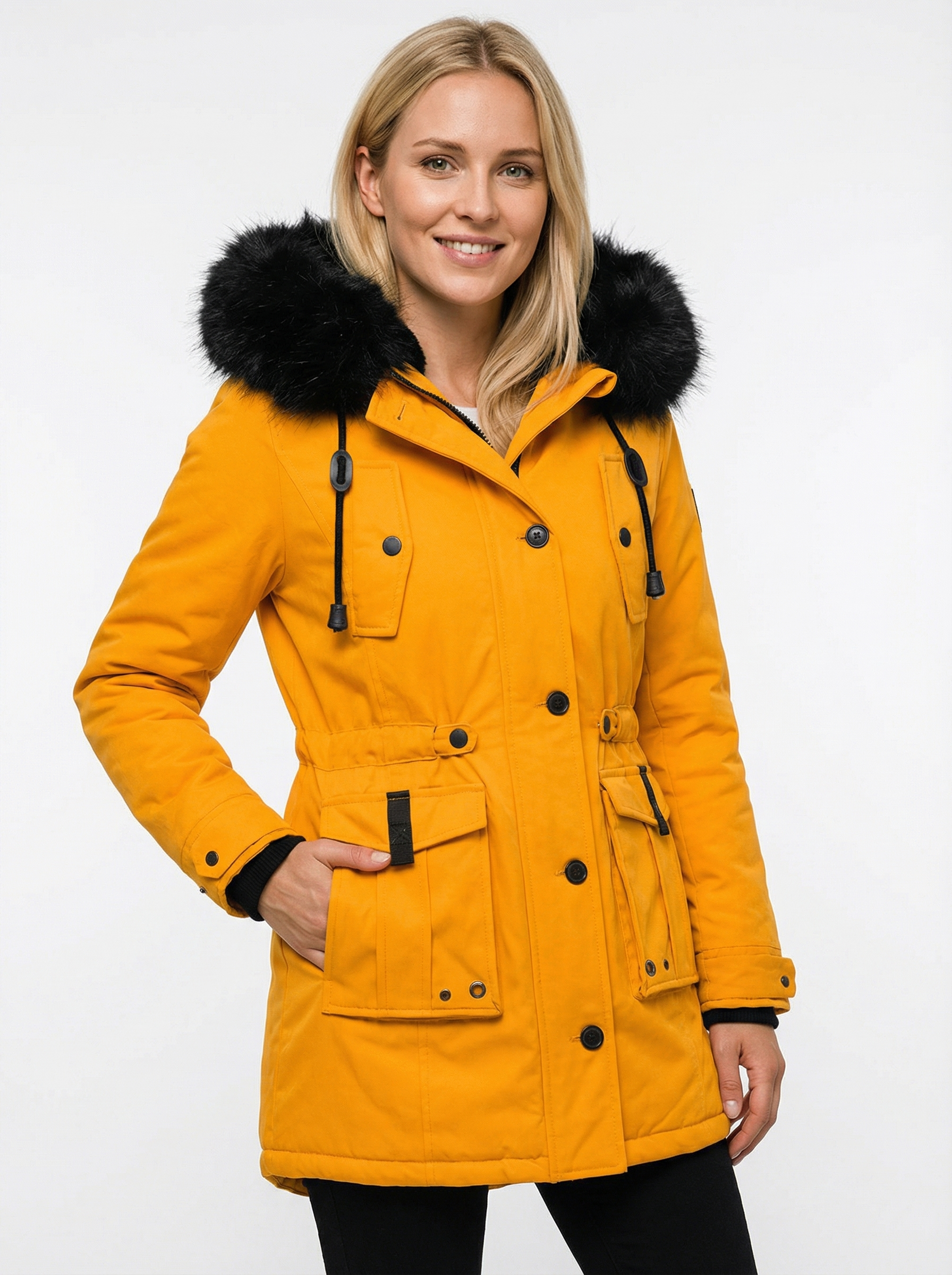 Warmer Baumwoll-Parka mit Kapuze