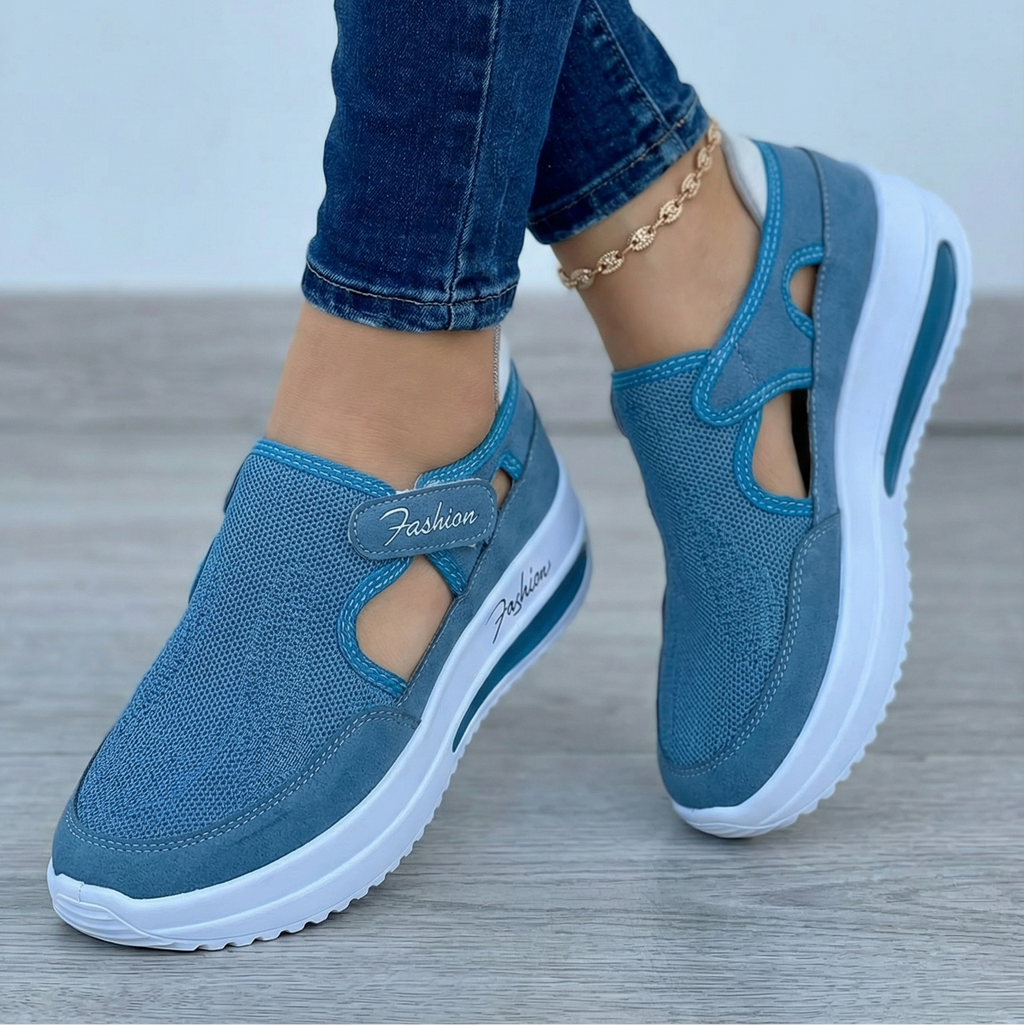 Moderner Plattform-Sneaker mit Klettverschluss