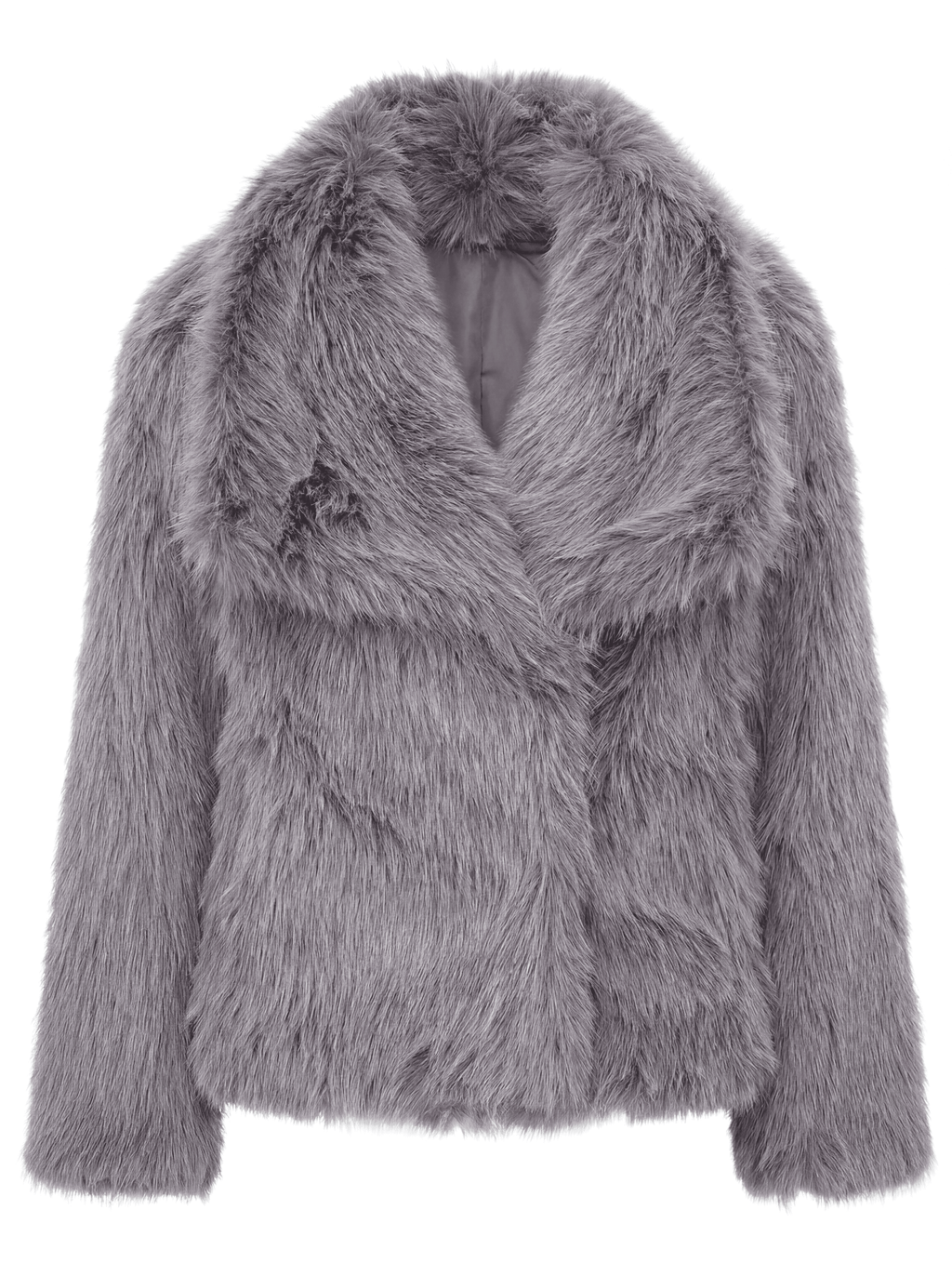 Eleganter Warmer Kunstfell-Mantel