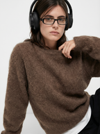 Oversized Strickpullover aus Wolle