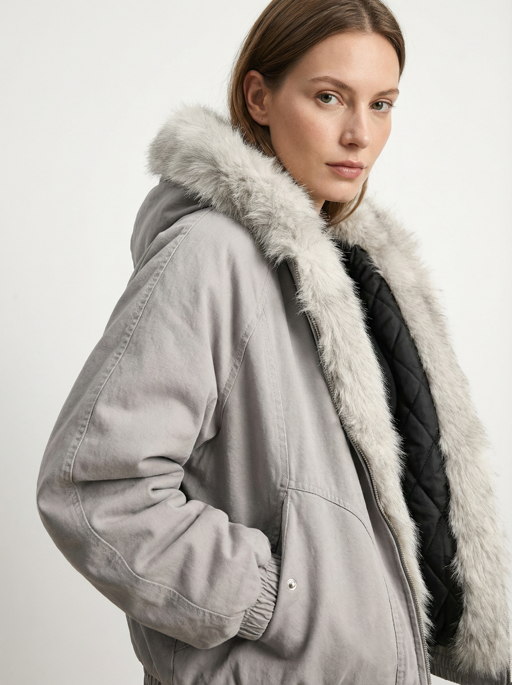 Kuscheliger Parka mit Kunstfellkragen