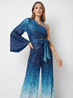 Fließender Jumpsuit mit Ein-Schulter-Träger