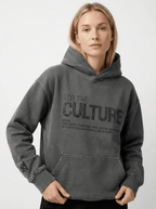 Lockerer Hoodie mit glitzerndem Letter-Print
