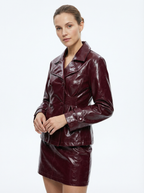 Eleganter Kunstleder-Zweiteiler mit Doppelreiher