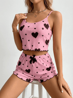 Luftiges Pyjama-Set mit Spaghetti-Trägern