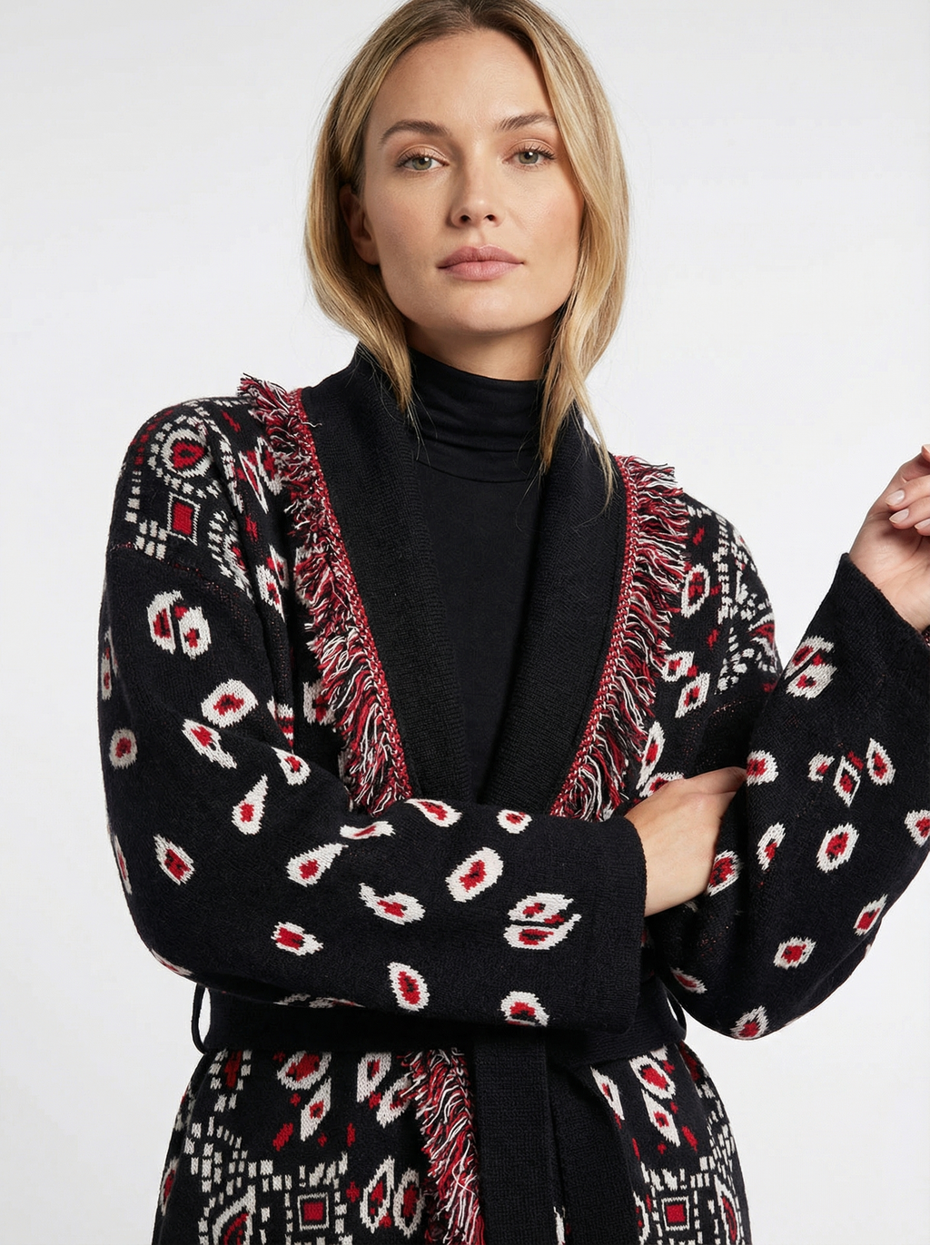 Kuscheliger Strick-Cardigan mit Kapuze