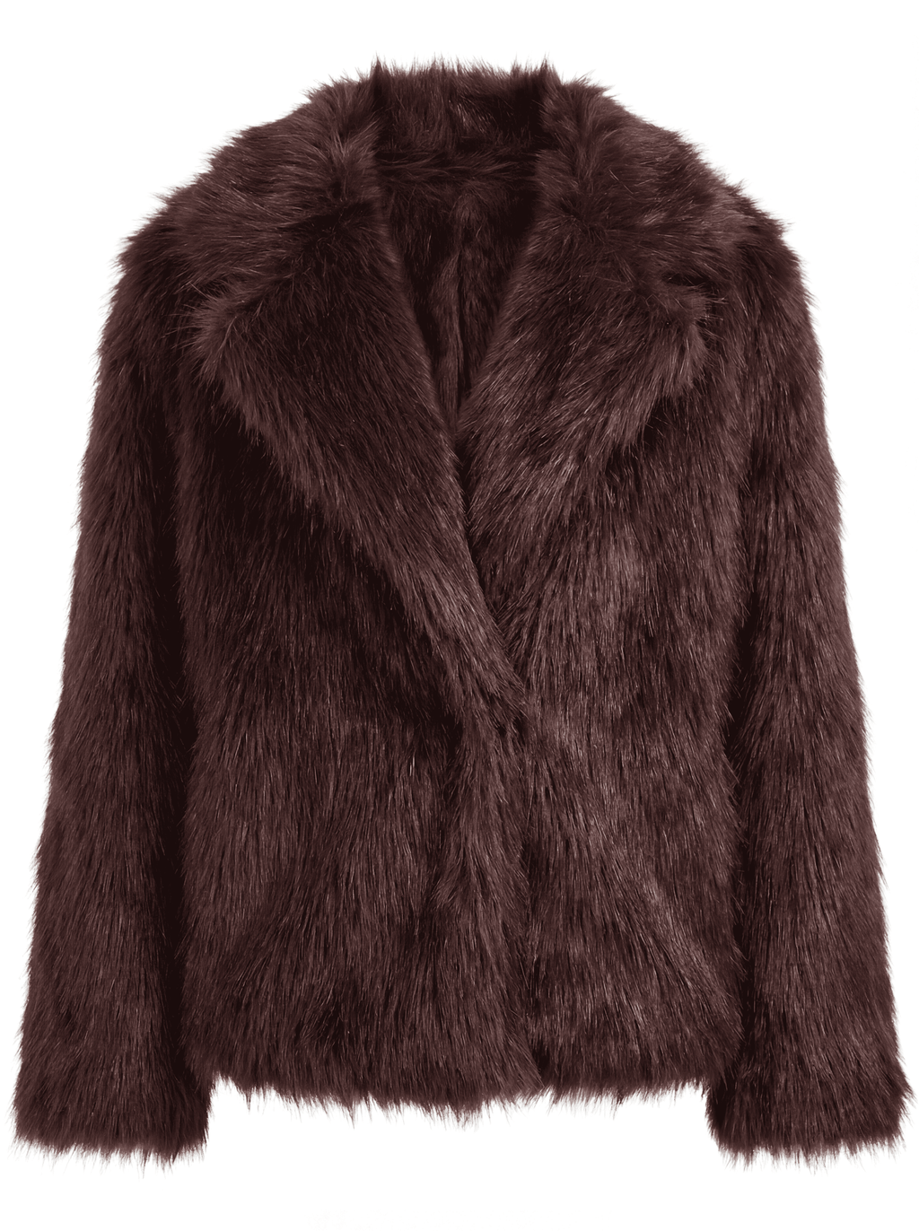 Eleganter Warmer Kunstfell-Mantel