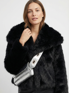 Eleganter Warmer Kunstfell-Mantel