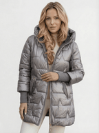 Baumwoll-Übergangsjacke mit Kapuze