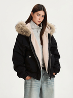 Kuscheliger, warmer Parka mit Pelzkragen