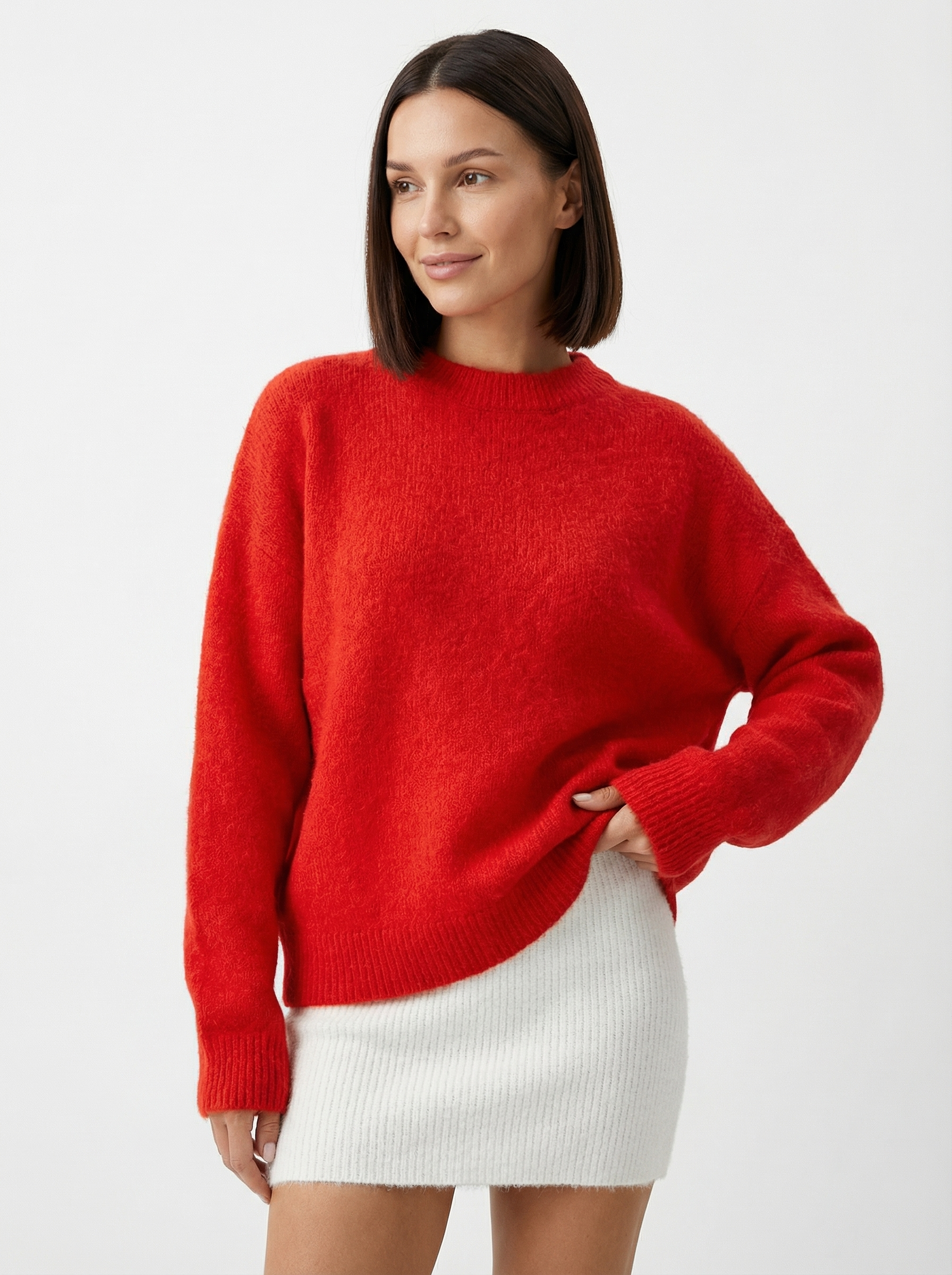 Oversized Strickpullover aus Wolle