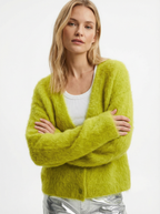 Kuschelige Strickjacke mit V-Ausschnitt