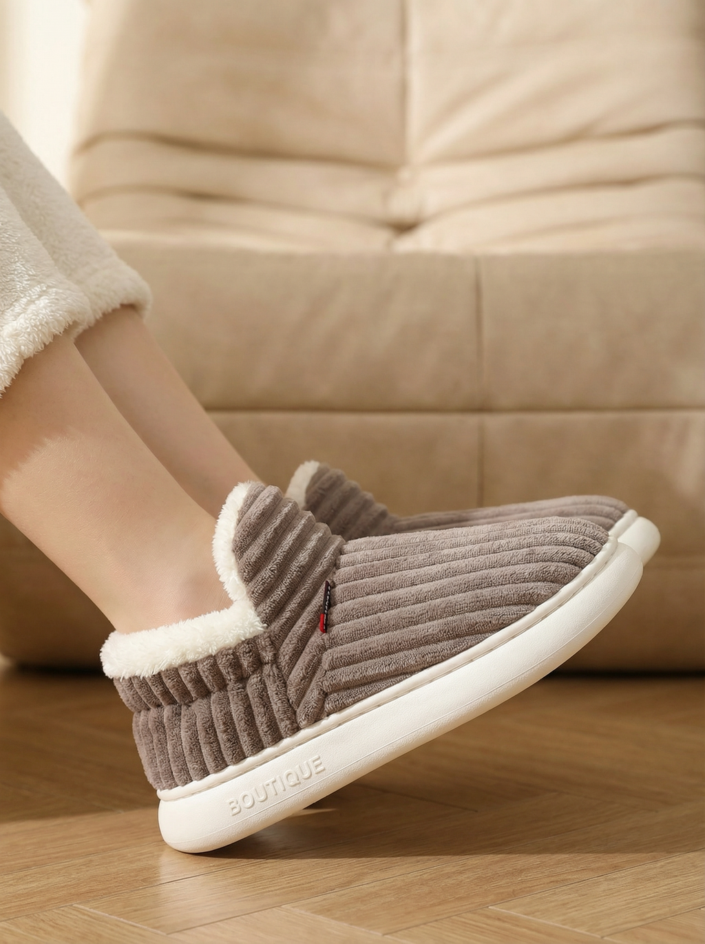 Warme Fell-Pantoffeln