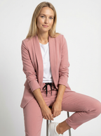 Eleganter Blazer-Hosen-Zweiteiler mit Bindegürtel