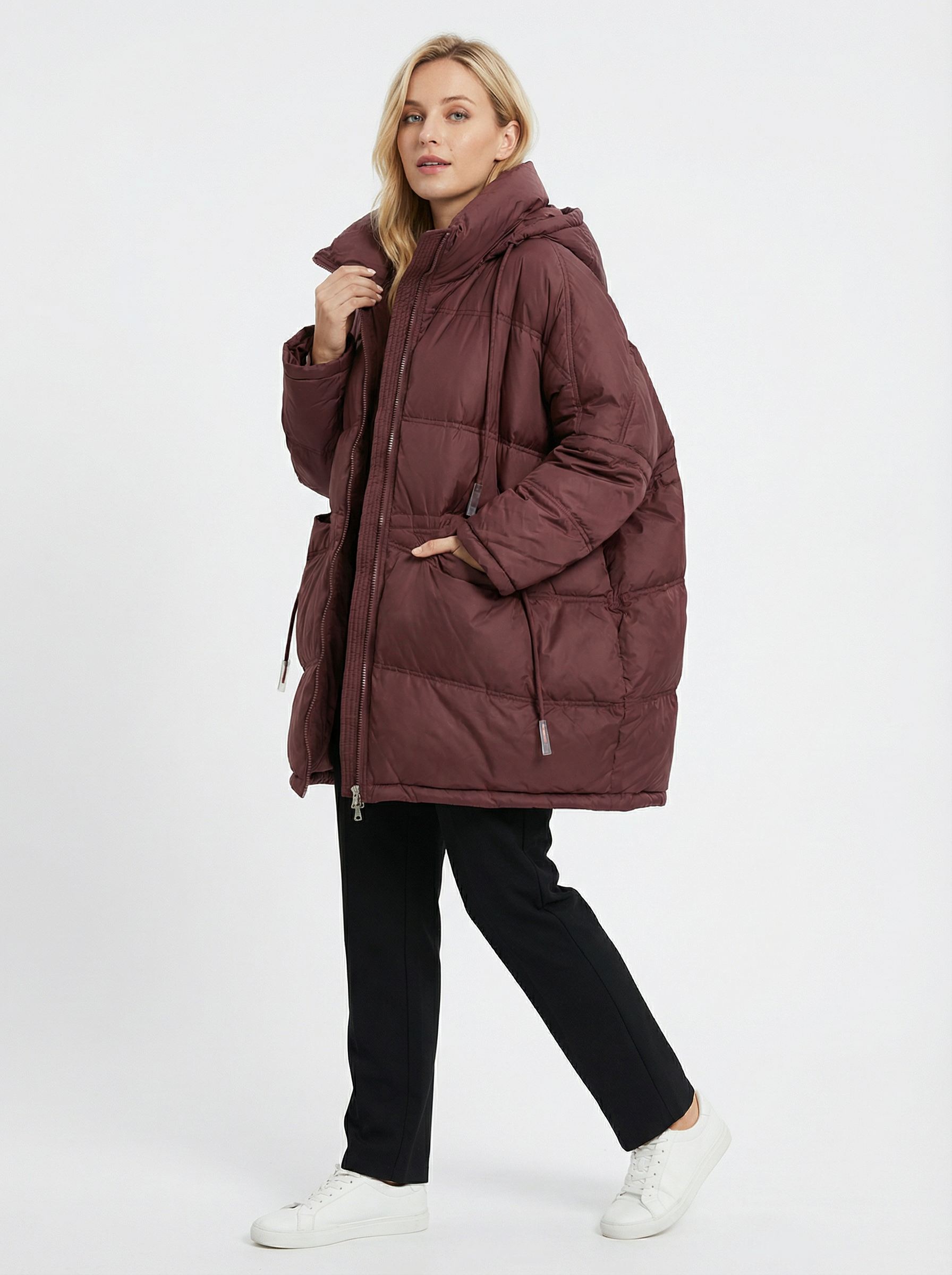 Oversized Daunen-Parka mit Kapuze