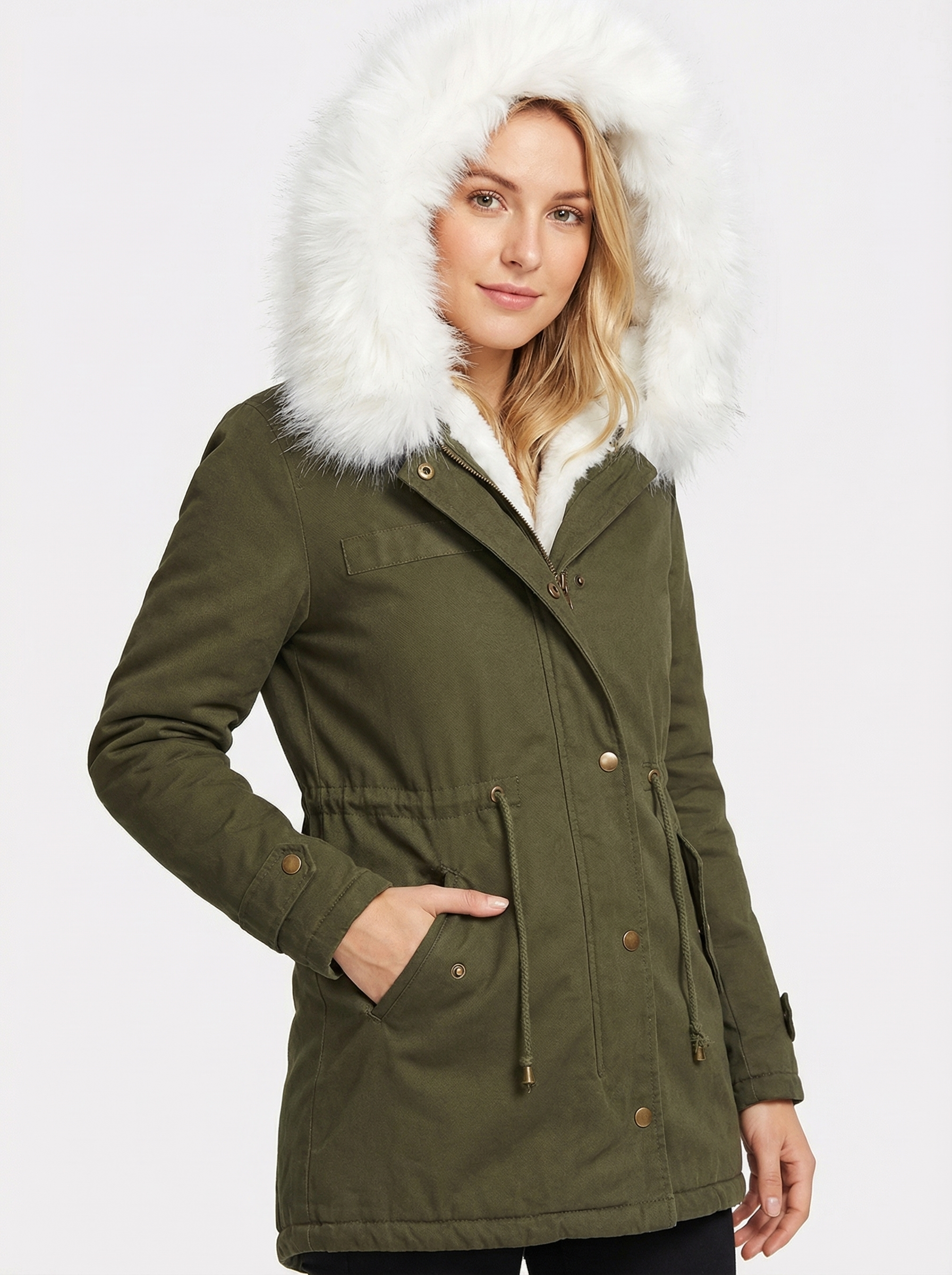 Kuscheliger Baumwoll-Parka mit Kapuze