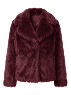 Eleganter Warmer Kunstfell-Mantel