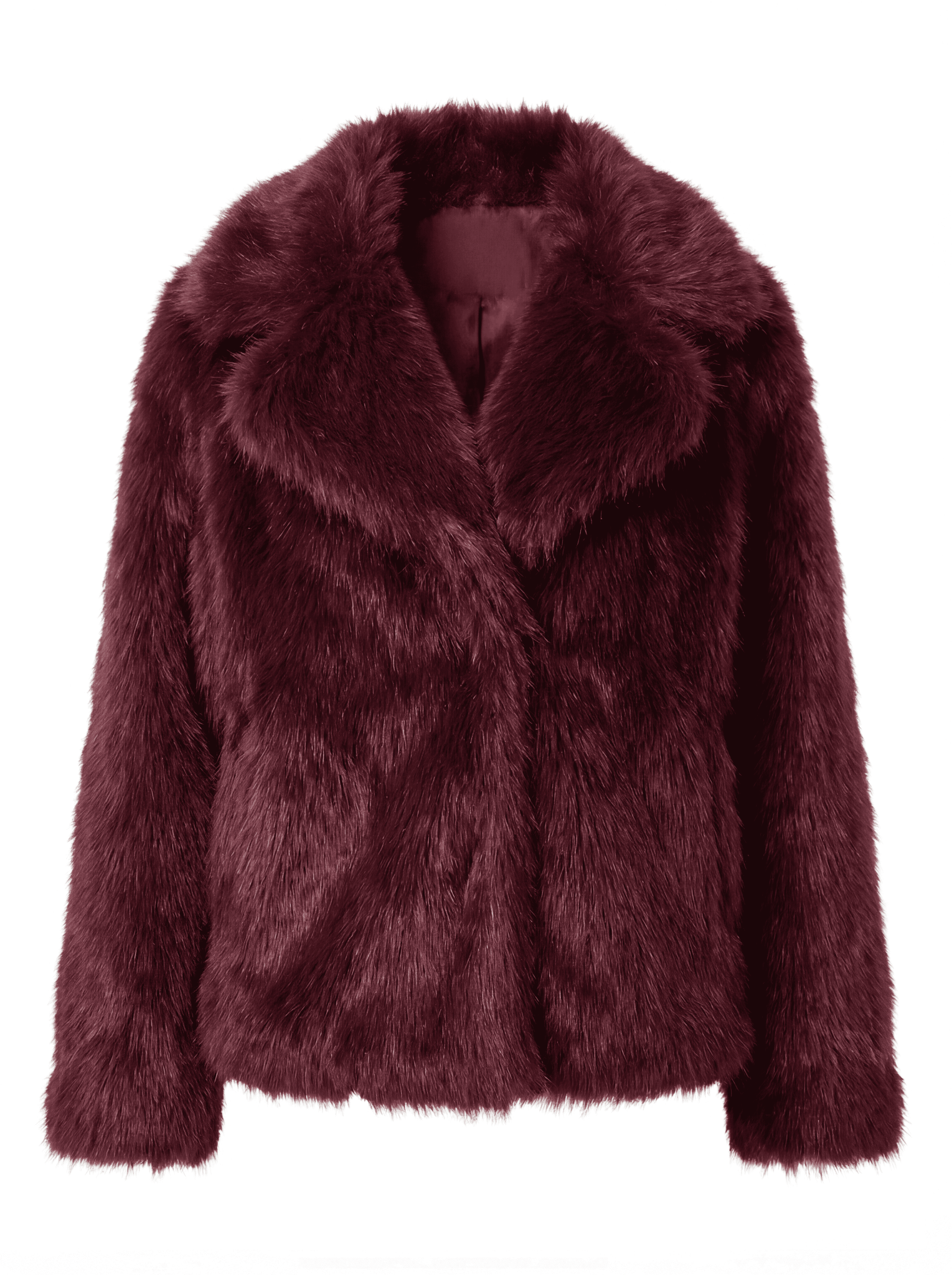 Eleganter Warmer Kunstfell-Mantel