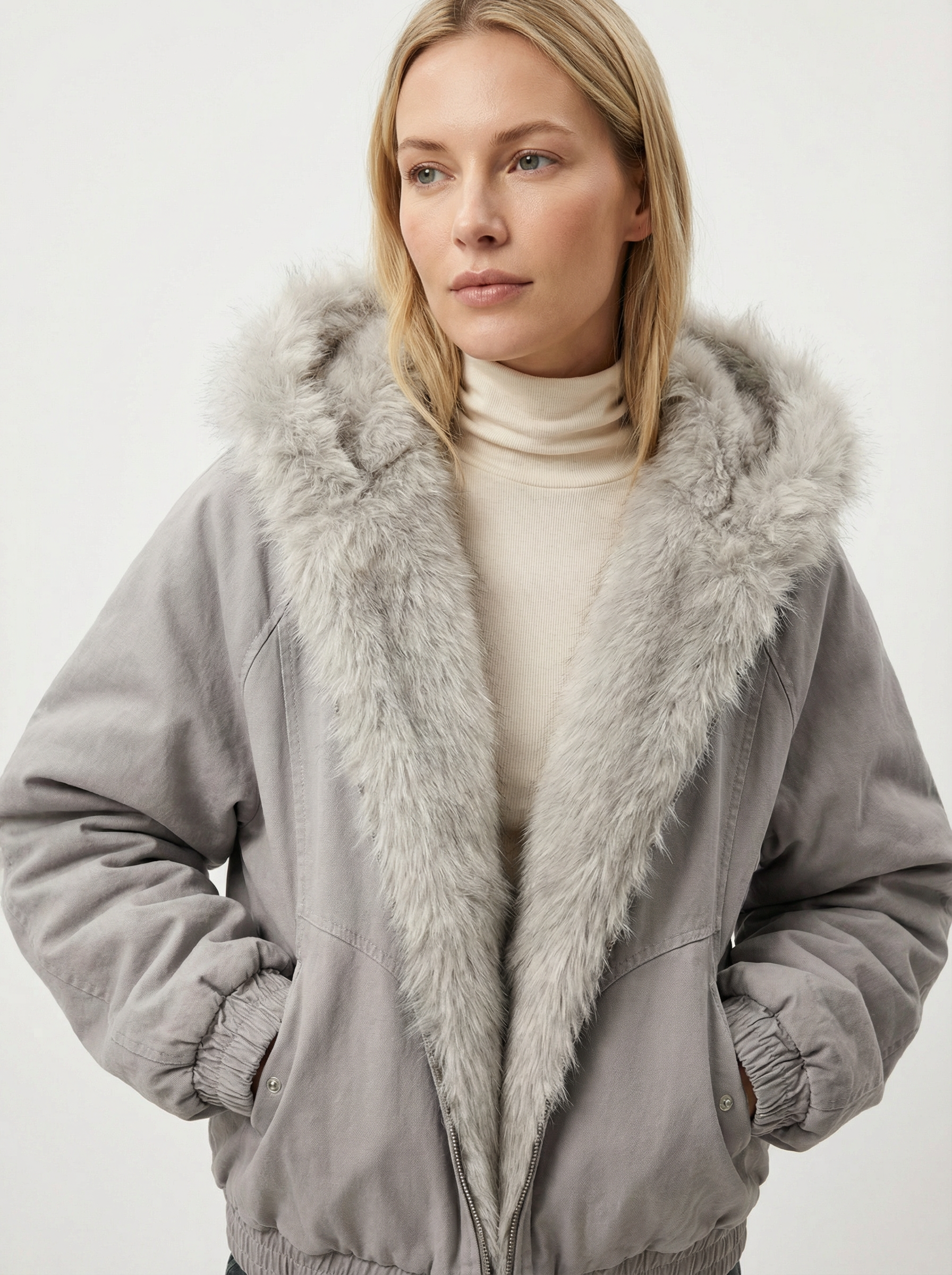 Kuscheliger Parka mit Kunstfellkragen