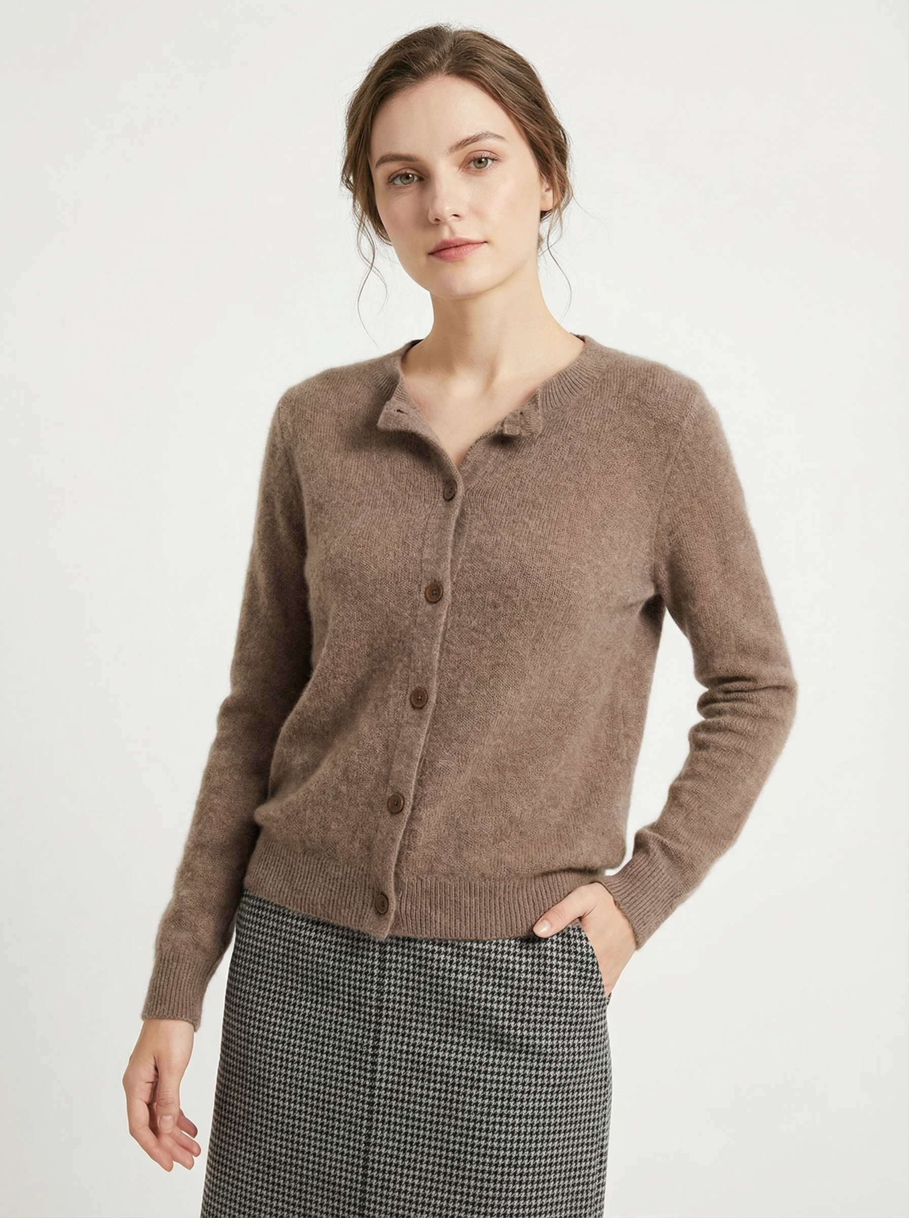 Kuscheliger Woll-Cardigan mit Knopfleiste